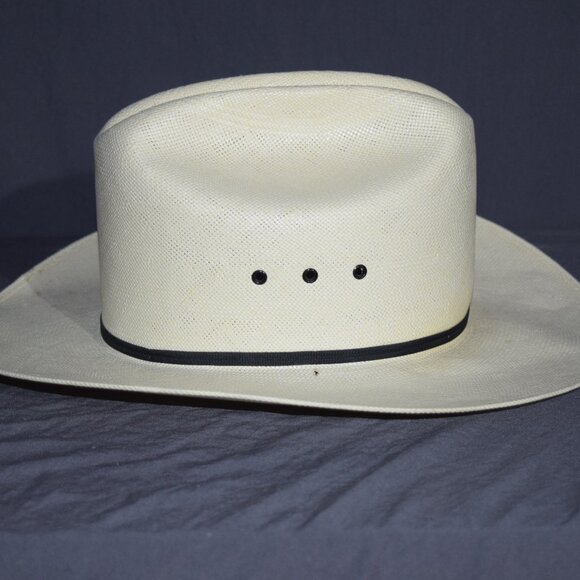 Stetson 10X Rancher Shantung Straw Cowboy Hat - Size 7 1/8 - Picture 2 of 8